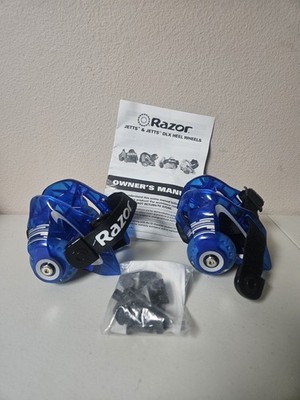 Razor Jetts DLX Heel Wheels Blue Adjustable Strap Skates