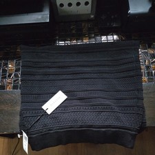 Babaton Black Knit Pencil Skirt Bodycon Ribbed Dressy Career Professional