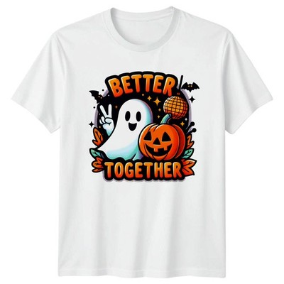 Better Together T-Shirt Retro Geist Kürbis Halloween Geschenk für Sie und Ihn