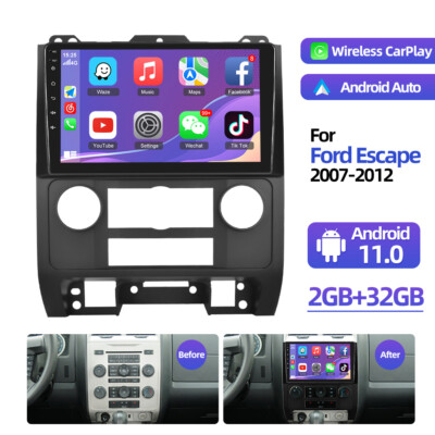 Android 15.0 Car Stereo Carplay Radio GPS WiFi Player For Ford Escape 2007-2012