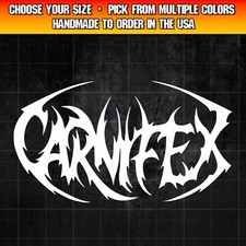 Calcomanía Carnifex para autos, camiones, computadoras portátiles, calcomanía de metal Deathcore pegatina