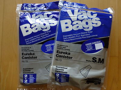 *** EUREKA CANISTER STYLE S & M No. 13 - 4 STÜCK STAUBSAUGERBEUTEL   NEU/OVP ***