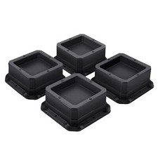 4 Pack 1 Inch Heavy Duty Black Furniture Risers for Chair and Table Legs