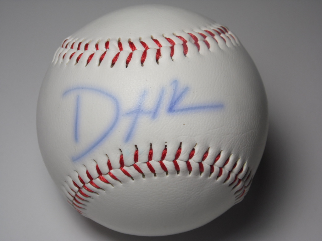 DAYTON MOORE AUTOGRAPHED SIGNED MACGREGOR BASEBALL KANSAS CITY ROYALS KC & COA