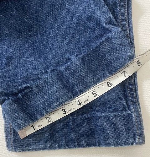 Pantalones de mezclilla Wrangler para hombre calce ajustado azul oscuro TALLA REAL DOBLADILLO A 29 x 23 ALTERADOS - Imagen 7 de 11