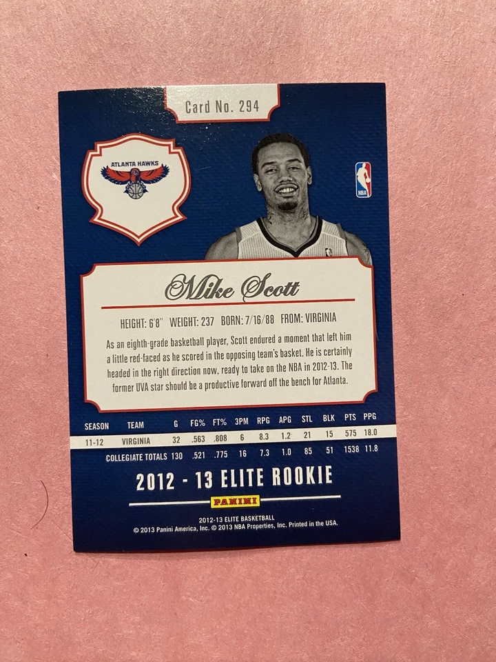 Mike Scott 2012-13 Panini Elite Rookie /599 - Image 2 of 2