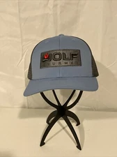 Wolf Gourmet Embroidered Blue Trucker SnapBack Hat Cap America Flezfit OSFM H261