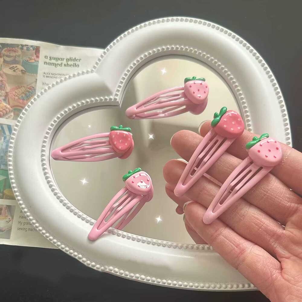 Hair Accessories Pink Strawberry Hair Clip Alloy Hairpin Barrettes