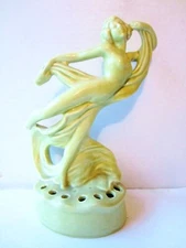 Camark Pottery Simi- Nude Scarf Dancer- Flower Frog -S4