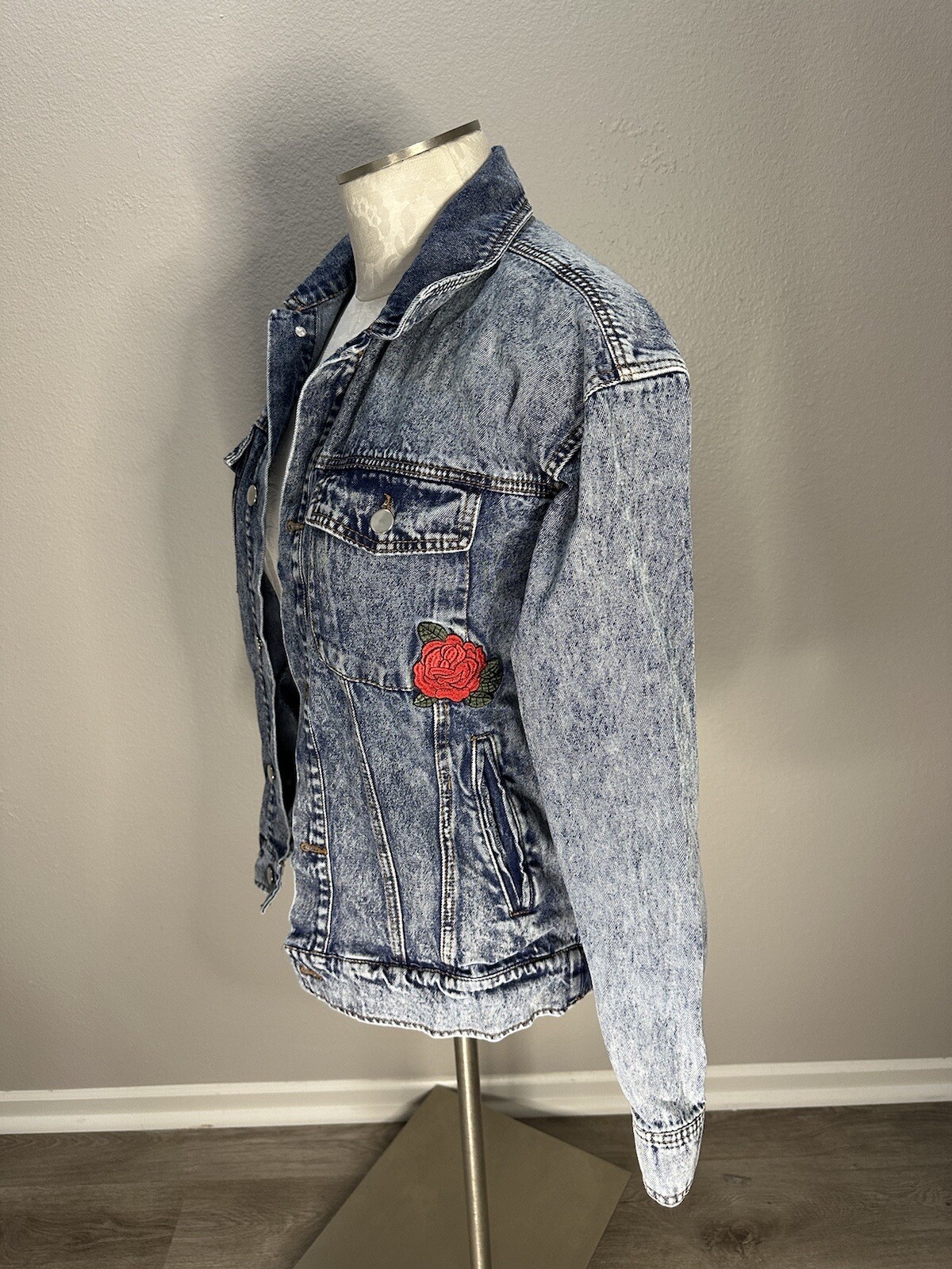 Forever 21 Patchwork Design Acid Wash Denim Jean … - image 2