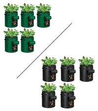 VIVOSUN 7/10gal 5Pack Potato Grow Bags Pot Planter Reusable w/ Visual Window 