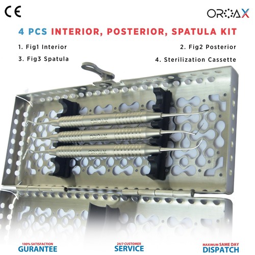Set 4 pezzi strumenti di riempimento spina e condensatore amalgama composita tedesca - Foto 2 di 6