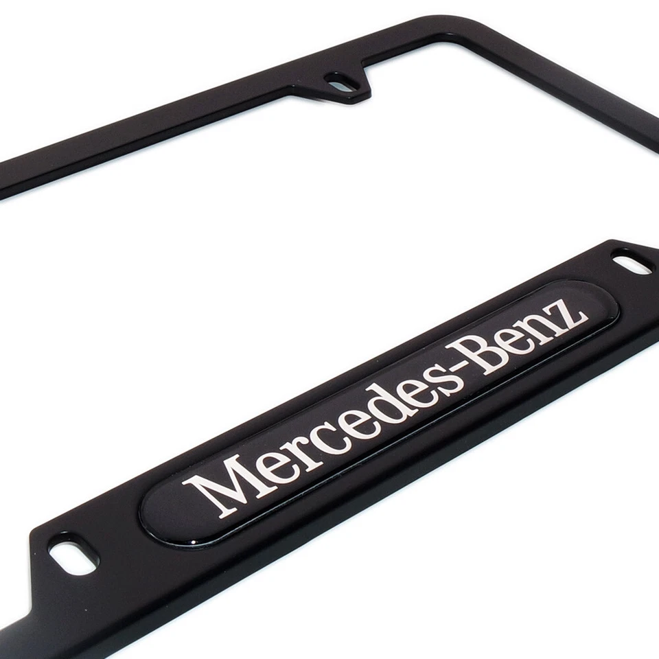 Cubierta de marco de matrícula de coche de acero inoxidable negro para Mercedes-Benz Sport regalo AMG Foto 4 de 4