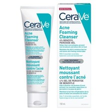 CeraVe 4 Benzoyl Peroxide ACNE Treatment Foaming Cleanser Face  Body Wash w...