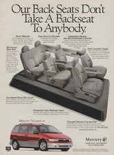 1997 Mercury Villager Ls -our Back Seats Dont Take A Backseat- Print Ad Photo