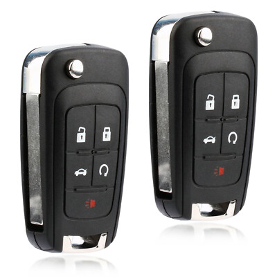 2 Keyless Entry Remote 5BTN Key Fob for 2014 2015 2016 Chevrolet Malibu (PEPS)