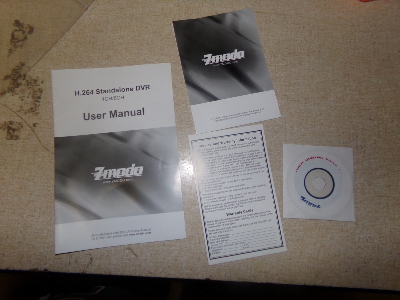 Dvr Manual Kit 4ch/8ch H.264 *free Shipping*