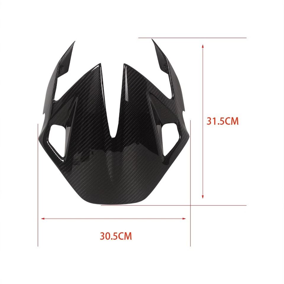 For Aprilia Dorsoduro 1200 Carbon Fiber Windscreen Windshield Deflector Protect - Image 2 of 4