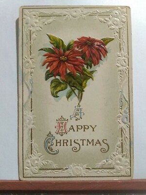 A Happy Christmas, poinsettia. Series 548. J.J. Marks. PMK 1914 (G9) 