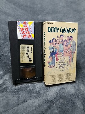 Dirty Laundry VHS Leigh McCloskey, Jeanne O'Brien, Frankie Valli, Sonny Bono 