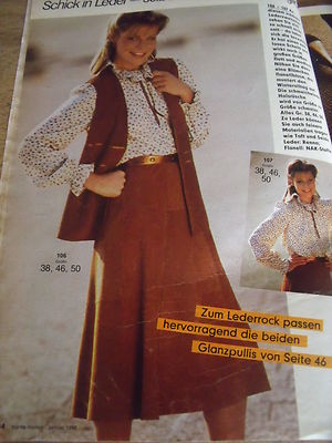 Magazine Burda Moden Janvier 1982 - Le Carnaval, Le Dernier Chic Pour Les Robes - Occasion Vintage