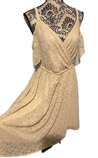 TORRID Women Plus Size 2 (18/20) Ivory Floral Lace Straps Fit & Flare Dress