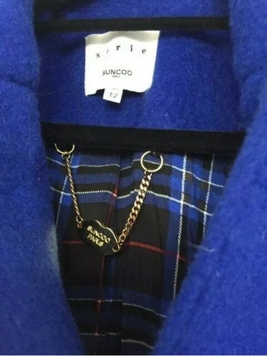 Suncoo Paris- Yves Klein Blue Eugenie Coat Jacket Size 2 - Picture 3 of 4