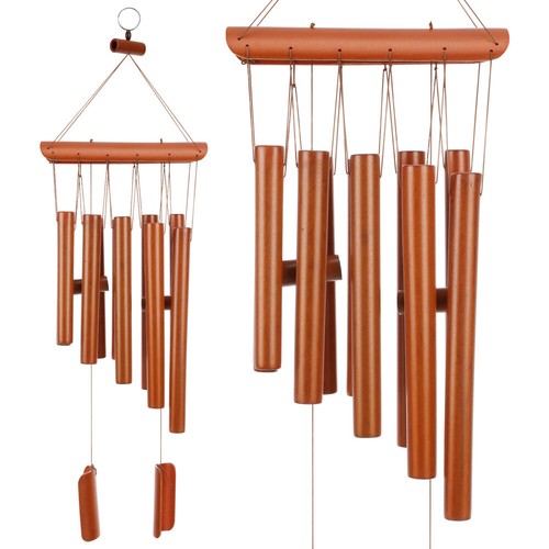 10 -Tube Indoor Wind Chime Room Decoration Bamboo Man Ring Ornament