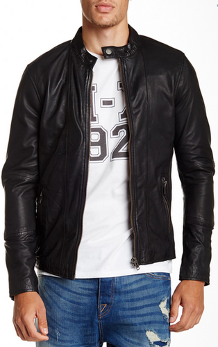 Lindbergh Genuine Leather Biker Jacket 