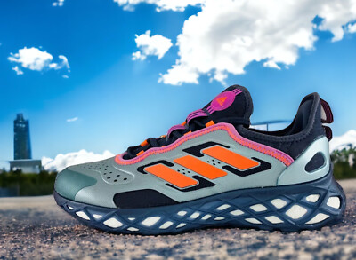 adidas Web Boost Running Shoes Mens Size 13 Magic Grey Impact Orange GZ6444 Size 13 - Adidas Web Boost Magic Grey Impact Orange for sale  main image 4