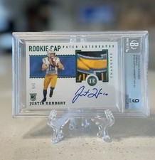 2020 Panini Encased - Rookie Cap Patch Autographs Gold #103 Justin Herbert /5