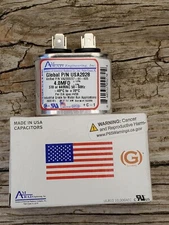 4 MFD x 370 / 440 VAC Oval Run Capacitor AmRad USA2028 - Made in the USA