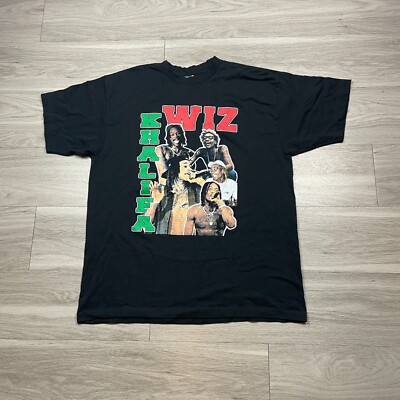 Wiz Khalifa Shirt Mens Extra Large Black Hip Hop Rap Vinyl Verse Tour Logic