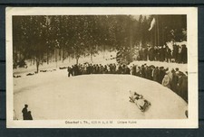 AK Oberhof in Thüringen Bobbahn/Rodelbahn untere Kurve - 02256 