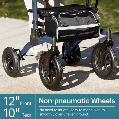 Deluxe Elenker Rollator Gehhilfe Mobilität medizinische Hilfe für Senioren aufstehen - Bild 58 von 62