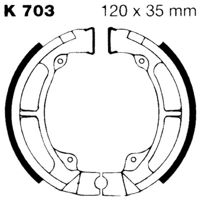 Ebc Pair of Brake Shoes for Kawasaki KL 250 K703 UK
