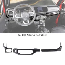 Carbon Fiber Co-Pilot Dashboard Panel Cover Trim Kit for Jeep Wrangler JL JT 24+