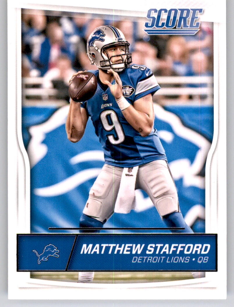 2016 Score Matthew Stafford NFL PWE Base Card Matt Lions #107 | eBay