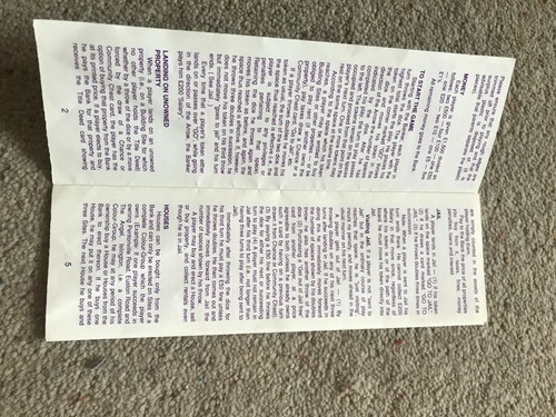 Monopoly Game, Set Of Instructions. Genuine Parker Games Part. - Picture 4 of 6