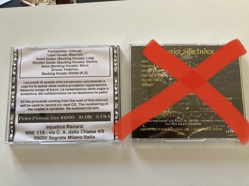 INJUSTICE SIDE “Demo 1999” CD Rac Oi Punk Peggior Amico Adl 122 Nabat Skin Italy - Picture 2 of 2