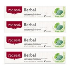  Red Seal 4 x Natural Herbal Extract Toothpaste Paraben Free