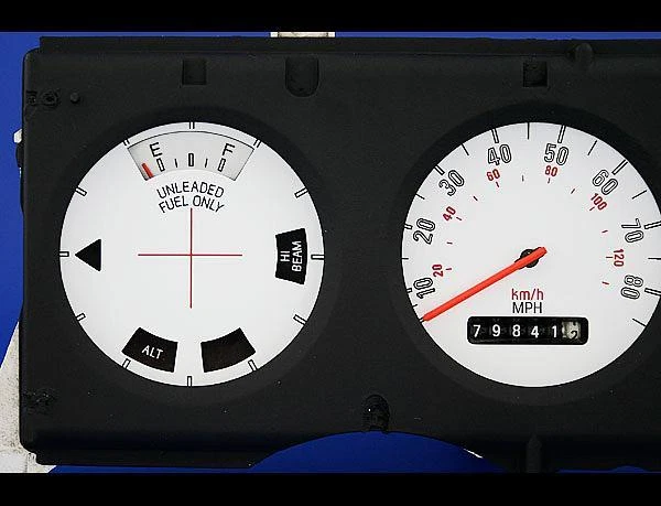 Medidores de cara blancos para Ford Thunderbird 1977-1979 sin tacómetro Foto 3 de 4