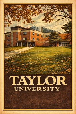 Taylor University Campus Poster   - 24x36  Print - 200gsm Paper ️  Hi-Res 
