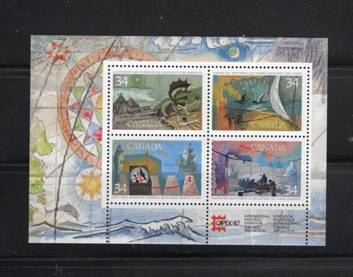 Canada  1986 Exploration Of Canada Souvenir Sheet Scott #   1107 B ---     M N H