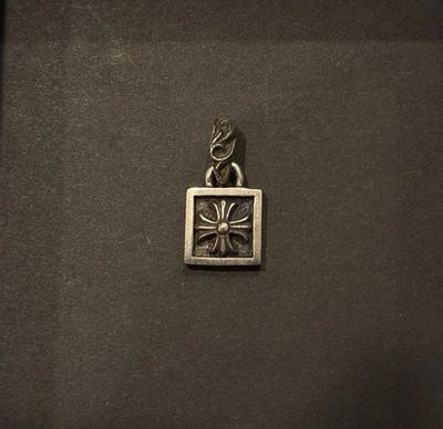Chrome Hearts Framed Cross Charm Pendant 925 Silver
