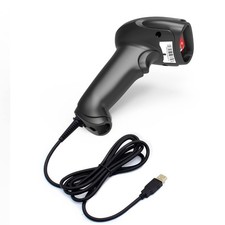Wired USB Laser Barcode Scanner Handheld 1D Bar Code Reader Inventory Black