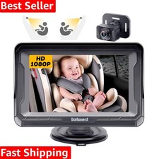 Baby Car Camera HD 1080P - Rear-Facing Car Baby Monitor with Night Vision, Ad...