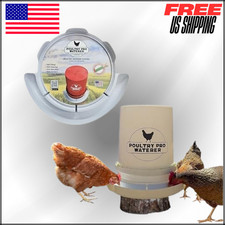 DIY Chicken Waterer for Chicken Coop Poultry Waterer for Chickens Fits 5 Gallon