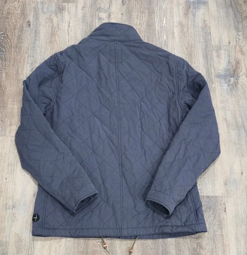 Relwen Insulated Tanker Jacket Men's Sz Large Blue Quilted Orange Lined Coat image 6