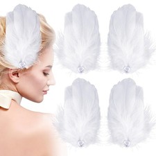 ANCIRS 4 Pack Feather Hair Clips for Women, Fly-Wing Shape Hair Barrettes Acc...